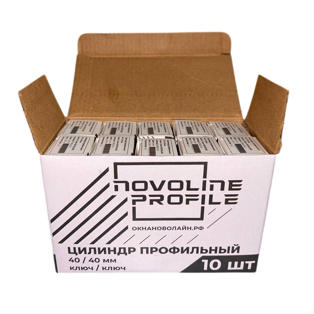 Цилиндр профильный NOVOLINE ОПТИМА, 40/40 мм, ключ/ключ
