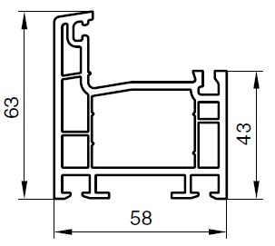 Профиль NOVOLINE TENDER 2023 58-3К, коробка 63, 6.5 м Профиль NOVOLINE TENDER 2023 58-3К, коробка 63, 6.5 м
