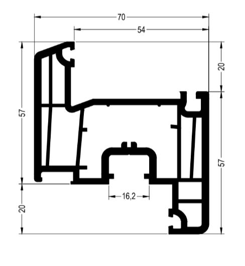 ДЕЛАЙТ Створка Z57 шт=6м ДЕЛАЙТ Створка Z57 шт=6м